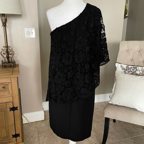 Nanette lapore one shoulder lace dressBlack size 6 - Picture 4 of 12